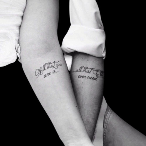 Couple Quotes Tattoo Design