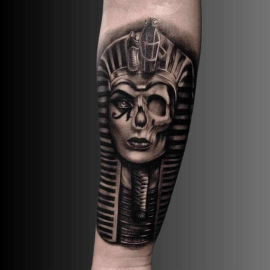 Egyptian pharaoh tattoo