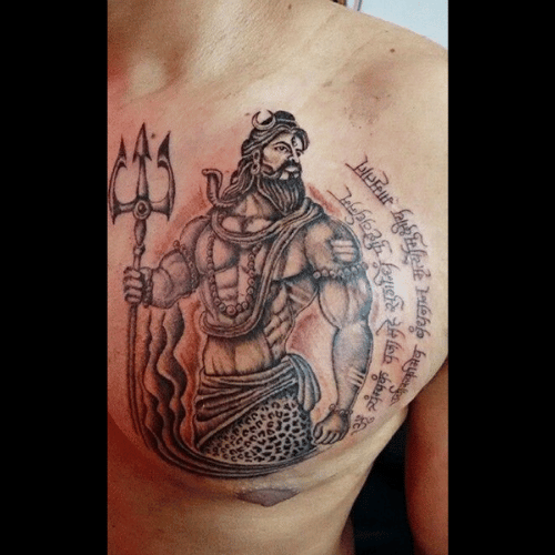 Shiva & Lion Tattoo - Ace Tattooz