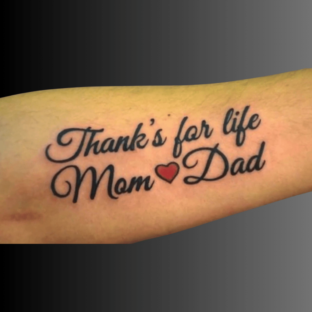 Parents Thanks Tattoo