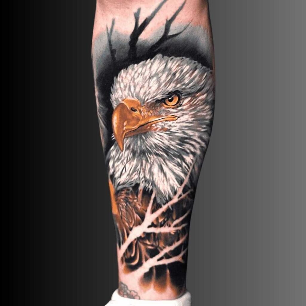 Temporary Large Realistic Eagle Tattoo Black Bird Tattoos Art Waterproof  Sticker | eBay